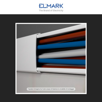 Elmark Canalina Passacavi 40x16 in Plastica Colore Bianco