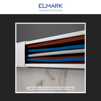 Elmark Canalina Passacavi 40x25 in Plastica Colore Bianco