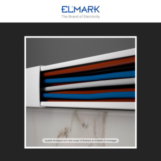 Elmark Canalina Passacavi 40x25 in Plastica Colore Bianco