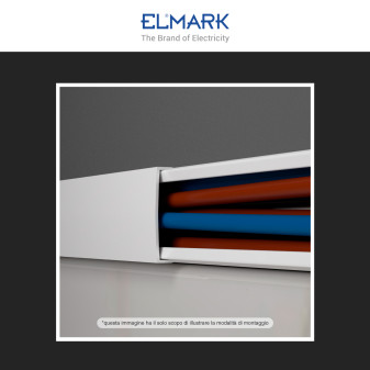 Elmark Canalina Passacavi Adesiva 25x16 Plastica Bianco