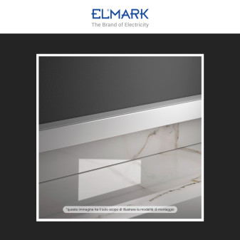 Elmark Canalina Passacavi 40x40 in Plastica Colore Bianco