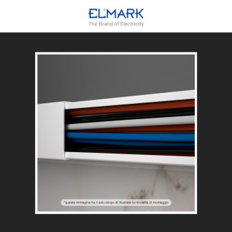 Elmark Canalina Passacavi 40x40 in Plastica Colore Bianco