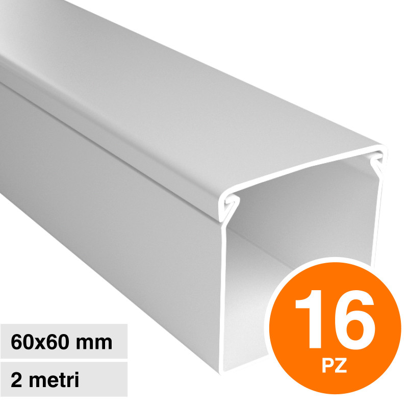 Elmark Canaline Passacavi 60x60 in Plastica Colore Bianco