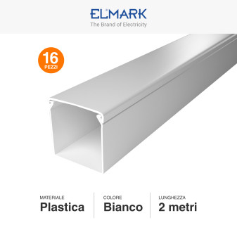 Elmark Canaline Passacavi 60x60 in Plastica Colore Bianco