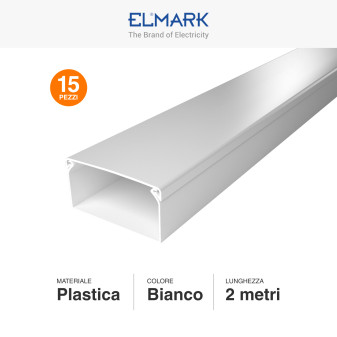 Elmark Canaline Passacavi 80x40 in Plastica Colore Bianco