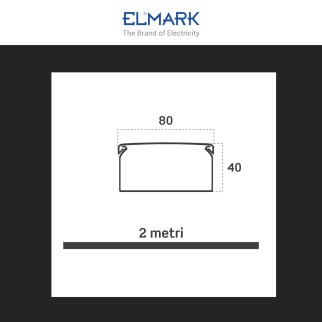 Elmark Canaline Passacavi 80x40 in Plastica Colore Bianco