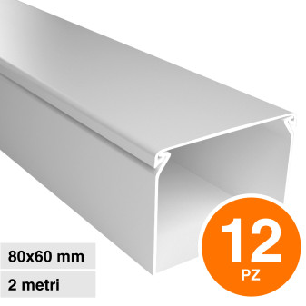 Elmark Canaline Passacavi 80x60 in Plastica Colore Bianco