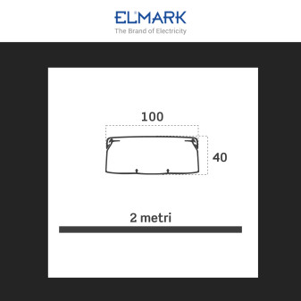 Elmark Canaline Passacavi 100x40 in Plastica Colore Bianco