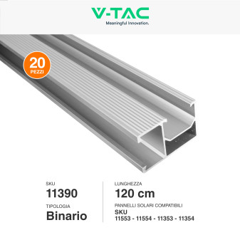 Kit Struttura Montaggio 10 Pannelli Solari Fotovoltaici V-Tac