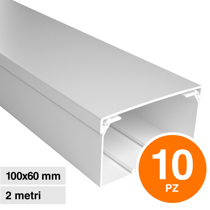 Elmark Canaline Passacavi 100x60 in Plastica Colore Bianco