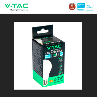 VT-210 Lampadina LED E27 8.5W Bulb A60 Goccia V-Tac Pro