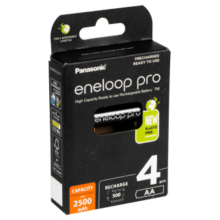 Panasonic Eneloop Pro HR6 Stilo AA Mignon 1.2V Batterie Ricaricabili 2500mAh 4x