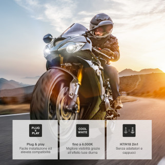 Osram LEDriving HLM Easy Moto LED 16.2W Fari 12V - Lampadina H7/H18