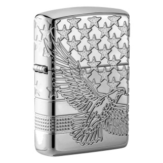 Accendino Zippo mod. 49027 Patriotic Design Antivento Ricaricabile