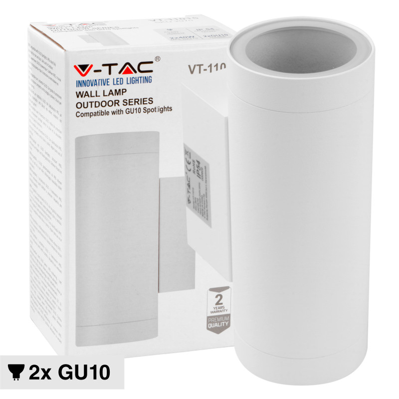 VT-11015 Porta Lampada da Muro per GU10 Applique IP54 V-Tac