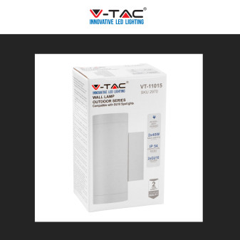 VT-11015 Porta Lampada da Muro per GU10 Applique IP54 V-Tac
