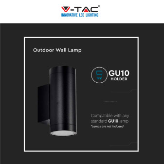 Porta Lampada da Muro per GU10 Applique IP54 V-Tac VT-11015