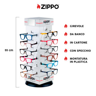 Espositore Zippo Girevole da Banco con 24 Occhiali da Lettura