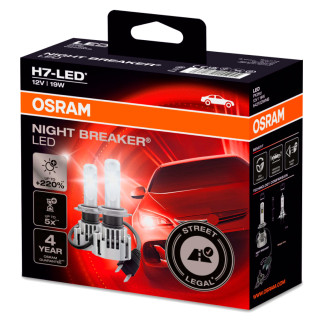 Osram Night Breaker LED Auto 19W Fari 12V - 2 Lampadine H7