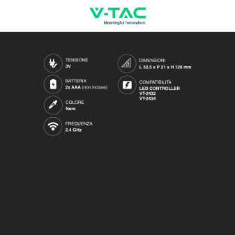 Telecomando Touch Controller Strisce LED RGB V-Tac VT-2442