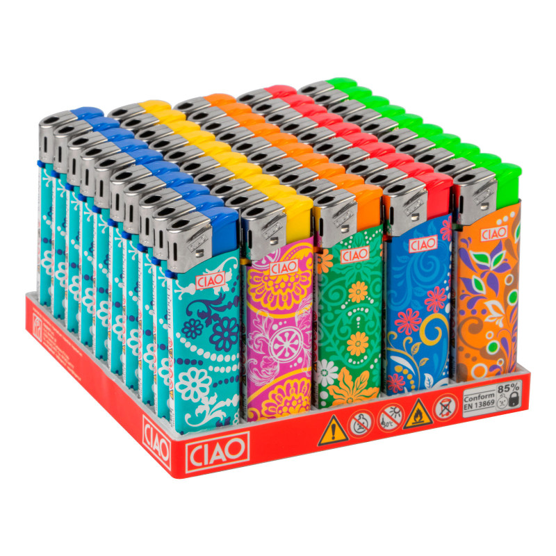 Ciao Baroque Box da 50 Accendini Elettronici Ricaricabili