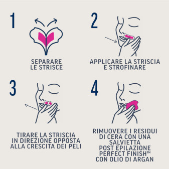 Strisce Depilatorie Viso per Pelli Normali Veet Expert 20pz