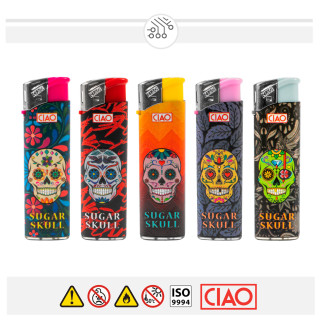 Ciao Sugar Skull Serie 5 Accendini Elettronici Ricaricabili