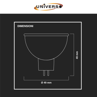 Faretto LED GU5.3 (MR16) 6W Spotlight SMD 12V Universo