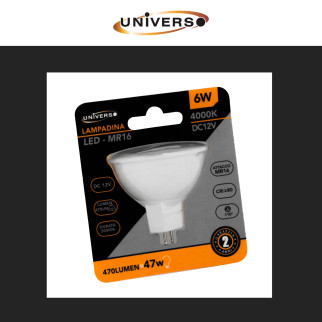 Faretto LED GU5.3 (MR16) 6W Spotlight SMD 12V Universo