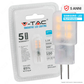 VT-201 Lampadina LED G4 Spotlight 1.1W Bulb SMD Chip Samsung V-Tac