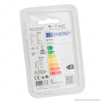 VT-201 Lampadina LED G4 Spotlight 1.1W Bulb SMD Chip Samsung V-Tac