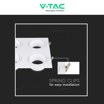 Portafaretto GU10 GU5.3 (MR16) Bianco Orientabile V-Tac VT-442