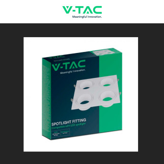 Portafaretto GU10 GU5.3 (MR16) Bianco Orientabile V-Tac VT-442