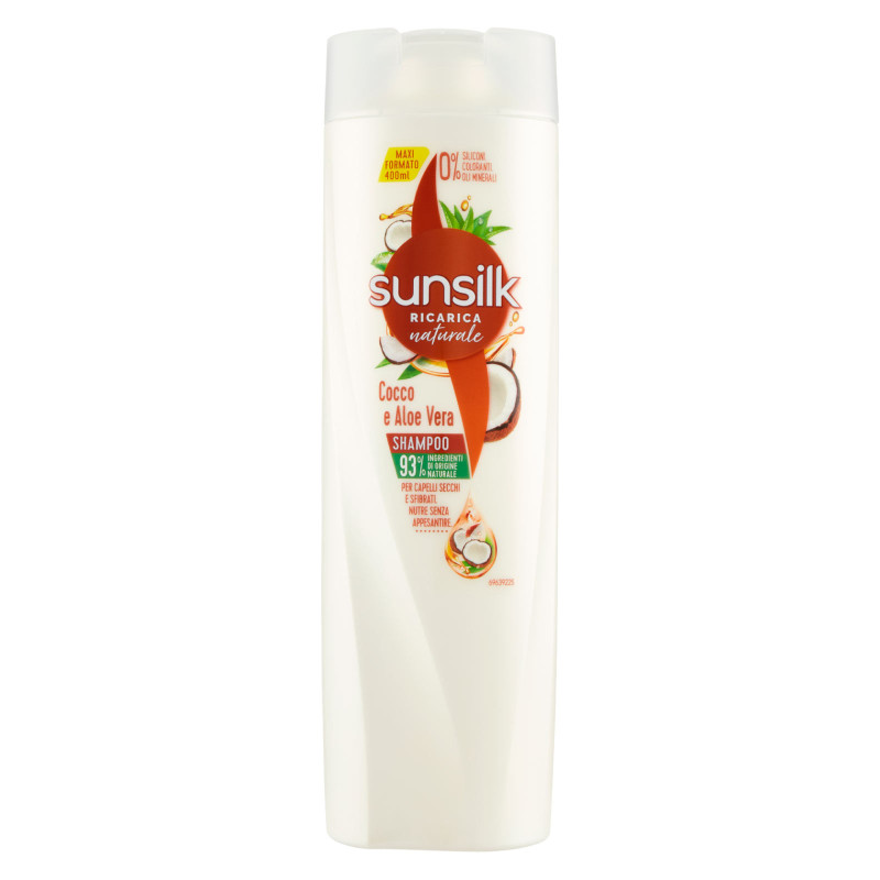 Sunsilk Shampoo Cocco e Aloe Vera per Capelli Secchi e Sfibrati