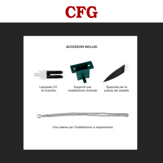 ZanzaTrap 360° Lampada UV 15W Cattura Insetti IPX4 da Esterno CFG