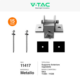 Kit Struttura per Montaggio di 15 Pannelli Solari su Tetto Piano