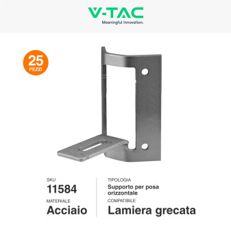 Kit Struttura per Montaggio di 6 Pannelli Solari Lamiera Grecata