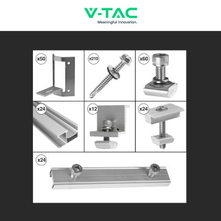 Kit Struttura Montaggio 12 Pannelli Solari Tetto Lamiera