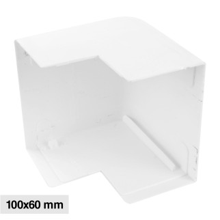 Elmark Angolo Esterno per Canaline Passacavi 100x60 in Plastica Colore Bianco
