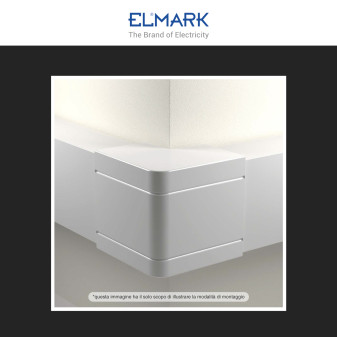Elmark Angolo Esterno per Canaline Passacavi 100x60 in Plastica Colore Bianco