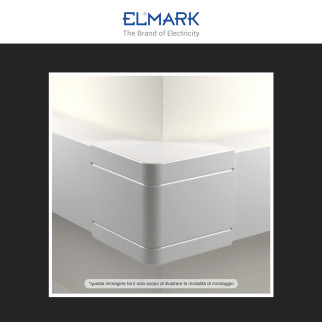 Elmark Angolo Esterno per Canaline Passacavi 100x60 in Plastica Colore Bianco