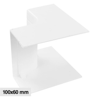 Elmark Angolo Interno per Canaline Passacavi 100x60 in Plastica Bianca
