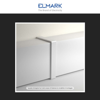 Elmark Connettore per Canaline Passacavi 100x60 in Plastica Bianca