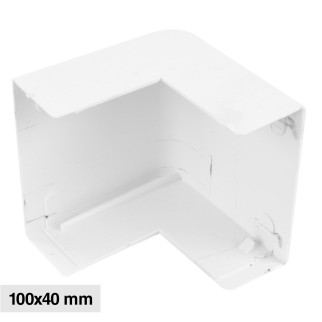 Elmark Angolo Esterno per Canaline Passacavi 100x40 in Plastica Bianca