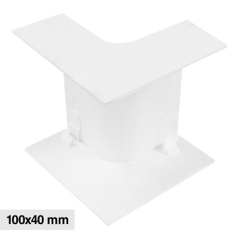 Elmark Angolo Interno per Canaline Passacavi 100x40 in Plastica Bianca