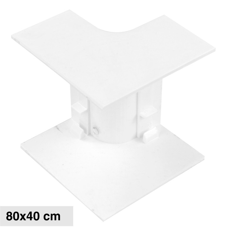 Elmark Angolo Interno per Canaline Passacavi 80x40 in Plastica Bianca