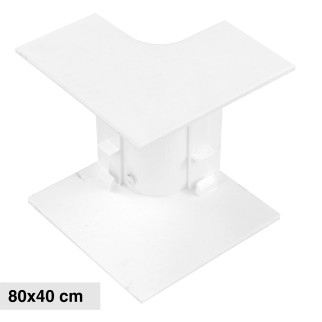 Elmark Angolo Interno per Canaline Passacavi 80x40 in Plastica Bianca