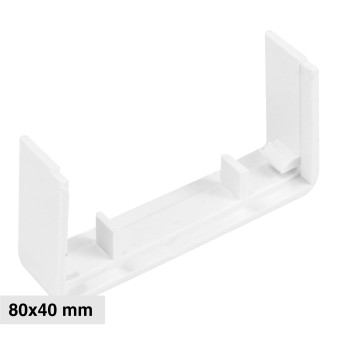 Elmark Connettore per Canaline Passacavi 80x40 in Plastica Bianca