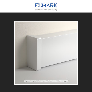 Elmark Tappo di Chiusura Canaline Passacavi 80x40 in Plastica Bianca