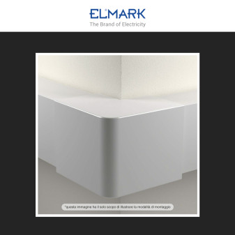 Elmark Angolo Esterno per Canaline Passacavi 80x60 in Plastica Bianca